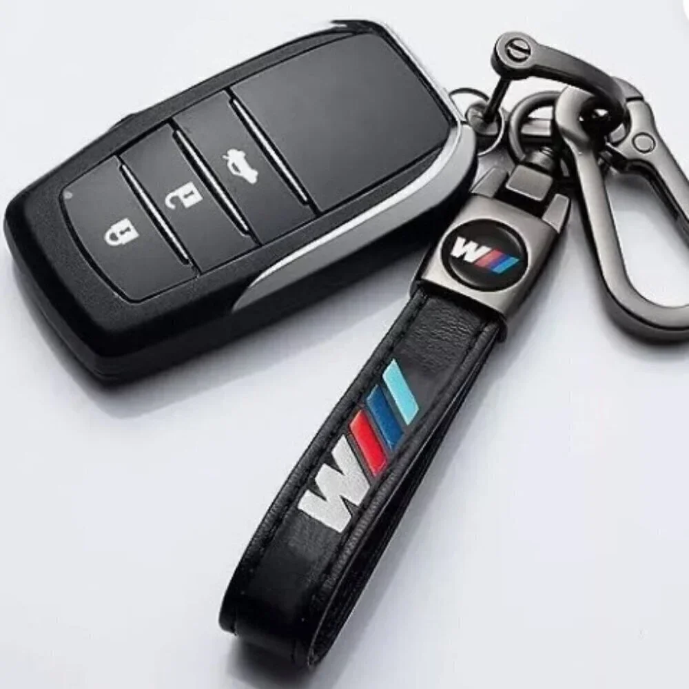 GENUINE LEATHER CAR FOB KEYS RING